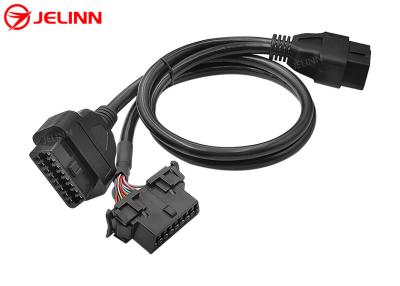China OBD2 OBDII Male to Hyundai and Kia OBD2 Female and OBD2 Female Splitter Y Cable for sale
