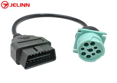 중국 J1962 OBD2 OBDII 16 Pin 남성 케이블에 녹색 Deutsch 9 Pin J1939 남성 판매용