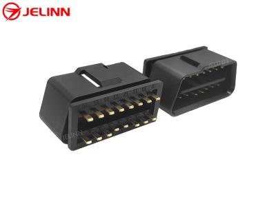 China Automotive 16pin OBD 2 OBDII Male Connector With Straight Pins for sale