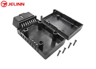 China OBD2 Housing OBD 2 Plastic Case With Curved Pin Male Connector for sale
