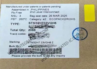 China STM32H723VGH6 Microcontroller MCU 32Bit MCU 550MHz ARM Cortex M7 Microcontroller IC for sale