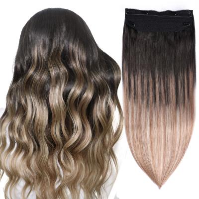 China Silky Straight Wave Ready Ship Hair Extensions Invisible Transparent Wire 100g Silky Straight Hidden Secret Hairpiece For Women for sale