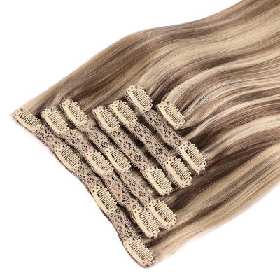 China Straight Direct Factory Customized 120G 160G 180G 100% Remy Hair Double Drawn Clip In Hair Extensions for sale