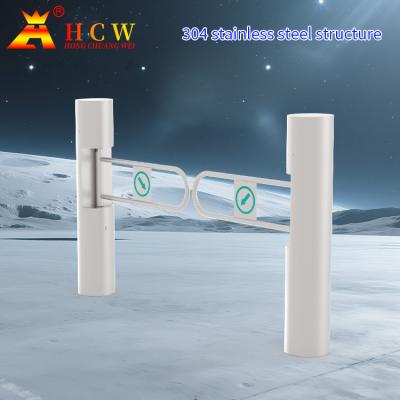 China Smart Swing Barrier Turnstile Gate Support Barcode ID / IC Card for sale