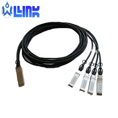 China Solar Cable 100G QSFP28-4xSFP28 High Speed Copper Cable for sale