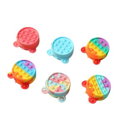 China Kids Gift Mini Mouse Push Noise Coin Purse Rainbow Bustle Bag for Girls for sale
