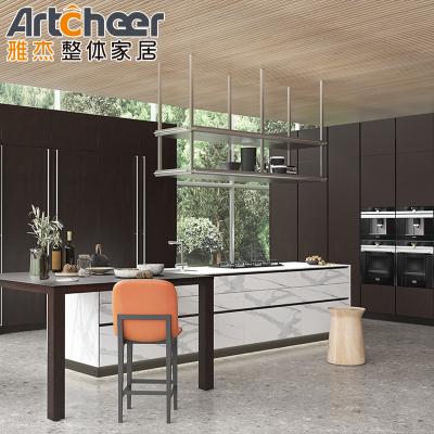 China Stainless Steel Italian Kitchen Cabinet With White Color Modular Size for sale