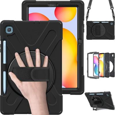 China 360°Rotatable adjustable hand stand allowing you to watch Shemax Shockproof Rugged Tablet Case For Samsung Tablet Tab S6 Lite S8 Ultra S7 FE S8 plus Galaxy Tab Cover Case With Pen Slot for sale