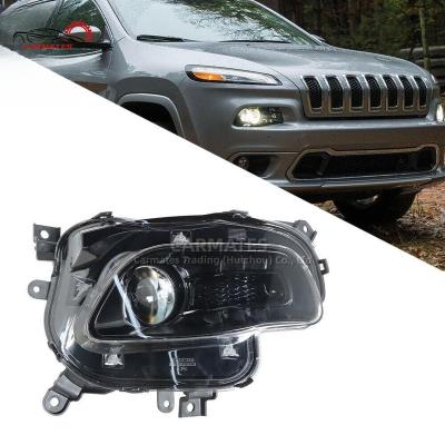 China CARMATES For Jeep Cherokee 2014-2018 Halogen Headlight Headlamp Black 68102854AH 68102846AC 68102855AH 68102847AC 68102854AH 68102846AC for sale