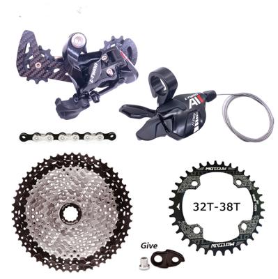 China Aluminum S-turn Front And Rear Bicycle Derailleur Set Adjustable Clutch 7 Speed MTB Road Cycle 3x7 Recycling Gears for sale