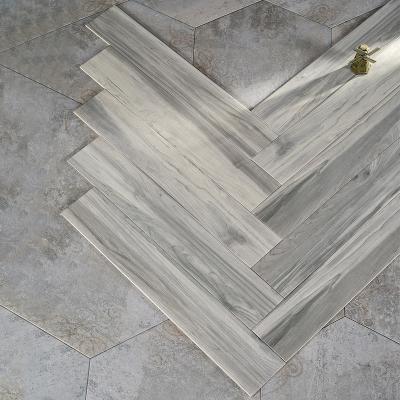 China Rustic Tiles Flooring Beautiful Color 150x900mm Gray Wood Ceramic Porcelain Flooring Wood Tiles for sale