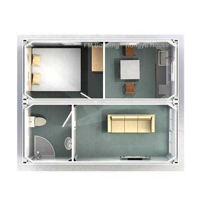 China Modern 20ft 40ft flatpack container house house with bathroom and kitchen for sale