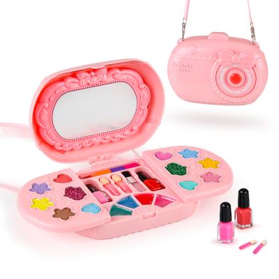 China New Design Children Pretend Role Play Camera Makeup Cosmetic Bag Toys 823 Washable Makeup Toy Set 26X13X17CM for sale
