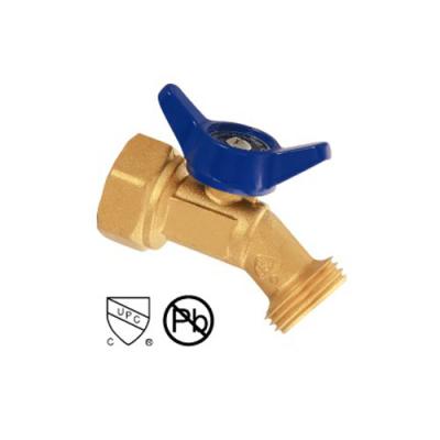 Cina Manuale tubo di ottone Bibb ottone Gas Cock maschio e femmina a filo con ottone chiuso Noce in vendita