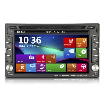 China Hot sale Double din universal car DVD players with GPS navigation bluetooth radio for sale