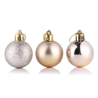 China Plastic Christmas Ornaments shine matte color bauble Ball for Festival Party Home Decoration for sale