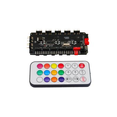 China ABS Heatsink Adjustable Wind Speed with ARGB Music Controller Fan Light Remote Flashes with Music Rhythm for sale