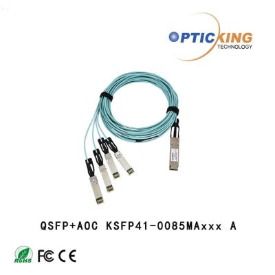 中国 4×10G SFP+ AOCの活動的な光ケーブルのRoHS TUVの承認への40G QSFP+ 販売のため