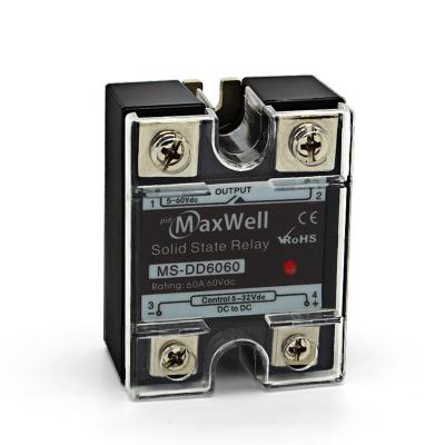 China MS-DD6060 SSR-60DD 60A DC sealed type ssr relay with 5-60VDC output for sale