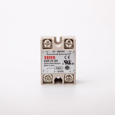 China 3-32VDC 24-380VAC SSR-25DA 25a sealed ssr relay SSR Solid State Relay for sale