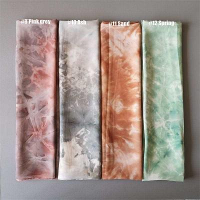 China Polyester Women Headscarf Plain Chiffon Tie Hijab Scarf Women Dry Scarves Printed Shawls And Wraps Scarf for sale