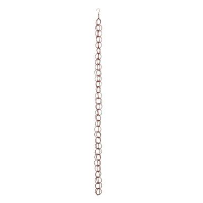 China Topadorn Ring Rain Chains 8.5ft Length Metal Soft And Lightweight Double Loop Decorative Rain Chain for sale