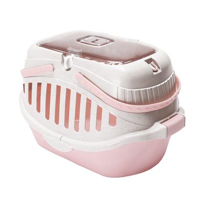 China High qualityPortable Sustainable Pet Transport Cage Dog Flight Box Pet Carrier Cage Include Net Protection for sale