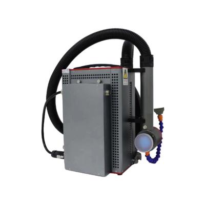 China Rust Mini Fiber Portable Handheld Metallic Surface Laser High Speed Backpack Rust Removal 100w Paint Oxide Removal Machine Cleaning Rust Remover for sale