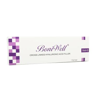 China BoniWell Sub Q HA Relleno dérmico 10 ml / 20 ml Gel de ácido hialurónico inyectable para aumento de senos Aumento de glúteos en venta