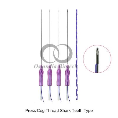 China Dermabelle Lift DOP Dientes de tiburón Prensa de moldeado de hilo de cog W Blunt Polydioxanone absorbible sutura líneas de púas de la cara y el cuerpo Firming 20pcs/bolsa en venta