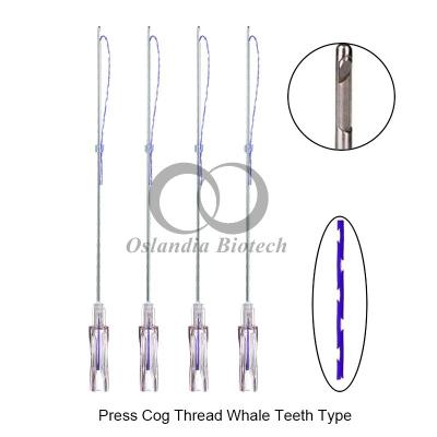 China Dermabelle Lift DOP Dientes de ballena Prensa de moldeado de hilo de cog W Blunt Polydioxanone absorbible sutura líneas de púas con púas de cara apretamiento 20pcs/bolsa en venta