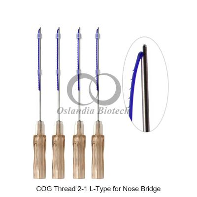 China Dermabelle Lift DOP COG 2-1 hilo tipo L para el levantamiento de la nariz suturas de polidioxanona absorbibles para la remodelación del puente nasal 20pcs/bolsa en venta