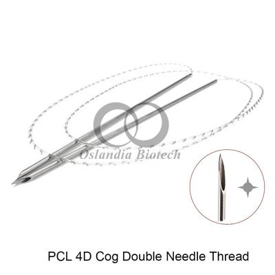 China Dermabelle Lift PCL 4D Cog doble aguja elevación de hilos Hilos tensores V líneas de elevación de cejas eliminación de arrugas 5 piezas por paquete en venta