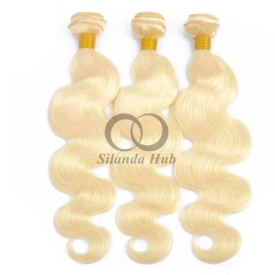 China #613 Bleached Blonde Body Wave Remy Human Hair Bundles Sew In Weave Bundles Brazilian Bundle Deals for sale