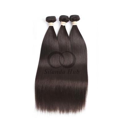 China #2 Dark Brown Straight Remy Human Hair Bundles Sew In Weave Bundles Brazilian Bundle Deals for sale