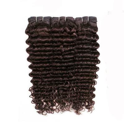 China # 2 Marrón Oscuro Onda Profunda Remy Hacienda de Cabello Humano Coser En Tejido Hacienda de Paquete Brasileña Ofertas en venta