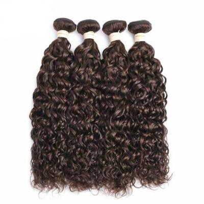 China # 4 Mediano Marrón Onda de agua Remy Hacer paquetes de pelo humano Coser en tejido paquetes paquetes brasileños en venta