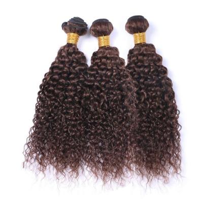 China # 4 Mediano Marrón Pequeño Rizado Remy Ramos de Cabello Humano Coser en Tejido Ramos Brasileños Ramos en venta