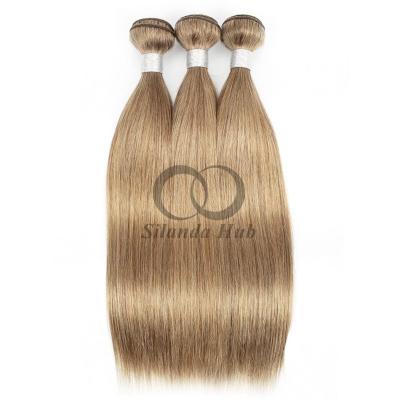 China #8 Ceniza marrón recto Remy Ramos de cabello humano Coser en tejido Ramos de paquetes brasileños Ramos de ofertas en venta