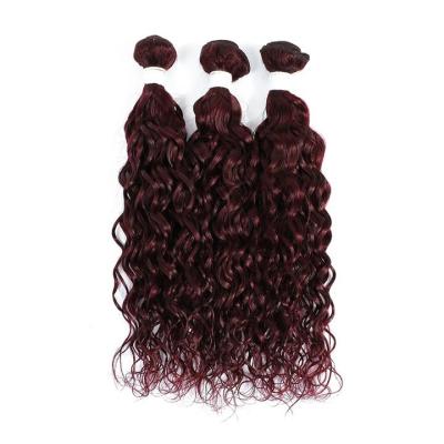 China #99J Dark Wine Water Wave Remy Human Hair Bundles Sew In Weave Bundles Brazilian Bundle Deals for sale
