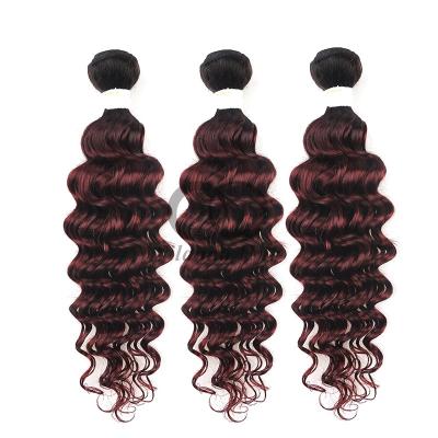 China #T1B/99J Deep Wave Remy Human Hair Bundles Sew In Weave Bundles Brazilian Bundle Deals for sale