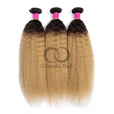 China #T1B/27 Kinky Straight Remy Ramos de cabello humano Coser en tejido Ramos de paquetes brasileños en venta