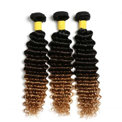 China #T1B/4/27 Deep Wave Remy Bundles de Cabello Humano Coser en Tejido Bundles Brasileño Bundle Ofertas en venta