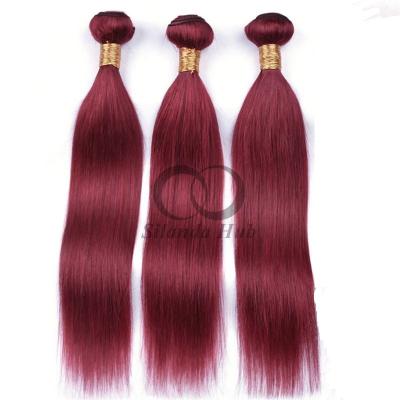 China Borgoña recta Remy Ramos de cabello humano Coser en tejido Ramos de paquetes brasileños en venta