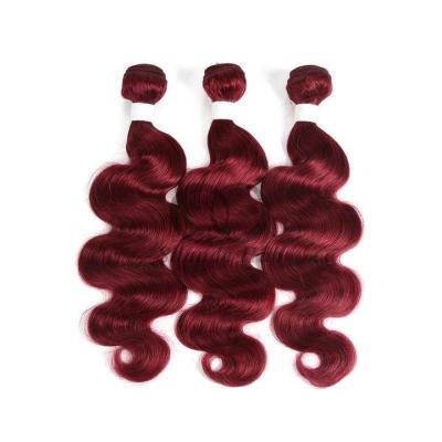 China Burgundy Body Wave Remy Human Hair Bundles Sew In Weave Bundles Brazilian Bundle Deals for sale