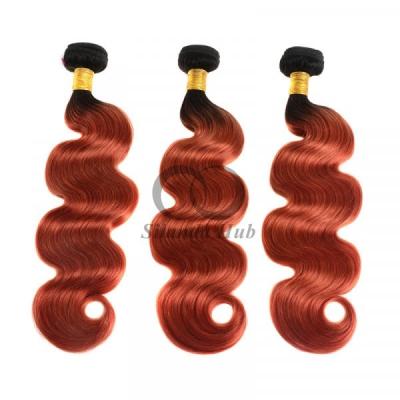 China #T1B/Ginger Body Wave Remy Hacer paquetes de cabello humano Coser en tejido paquetes paquetes brasileños en venta