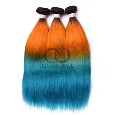 China #T1B/Naranja/Verde Rémy Rápido Ramos de Cabello Humano Coser en Tejido Ramos Brasileños Ramos en venta