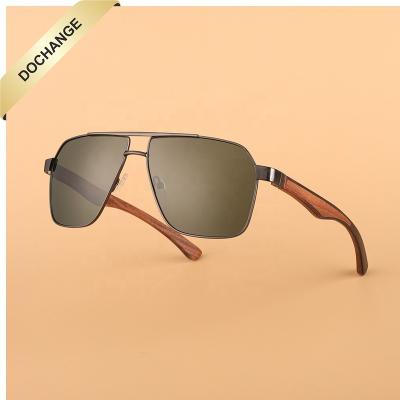 China Fashion Sunglasses 2022 Big Shades Wooden Metal Shades Bamboo Fashion Eco-friendly Oversized Sunglasses Cheap OEM Ready Goods for sale