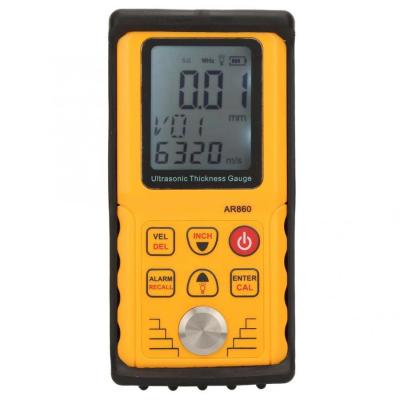 China Intelligent Ultrasonic Sensor AR860 Digital Thickness Gauge Tester Meter 1.00 To 300.00mm Steel Sound Speed 1000 To 9999m/s AR860 for sale