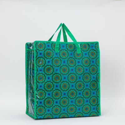 China Estrutura de material de PP Bolsas de compras Zip com design de impressão de tamanho personalizado à venda